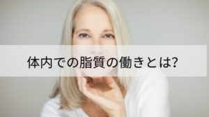 体内での脂質の働きとは？